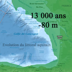 Formation et &eacute;volution du littoral aquitain -13000