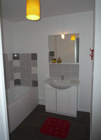salle de bain douche appartement lacanau immobilier