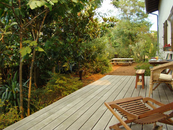 terrasse bois maison a louer a lacanau