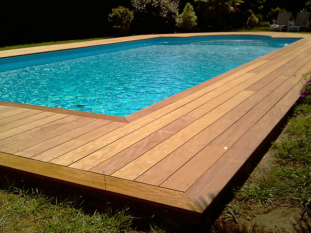 terrasse en bois autour piscine à lacanau france terrasse en bois autour piscine à lacanau france