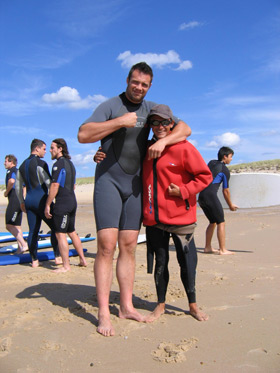 moniteur de surf et le geant bleu