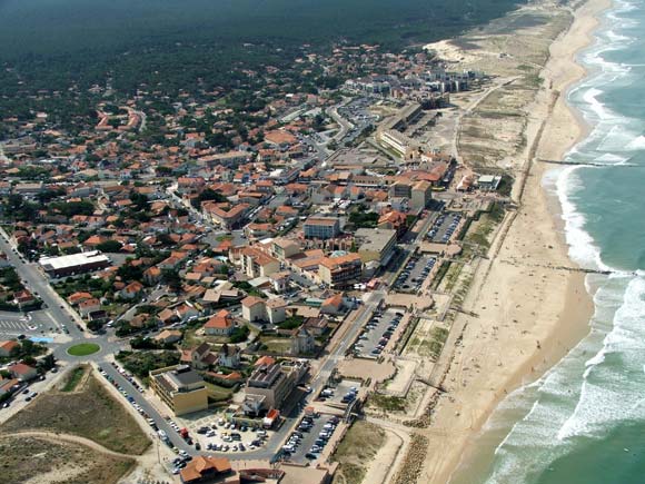 vue areienne front de mer lacanau ocean 2005