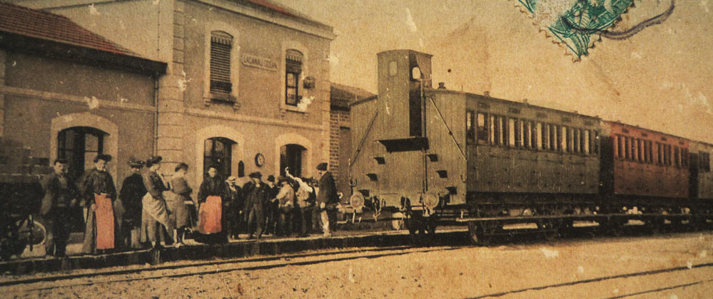 carte postale ancienne gare de lacanau en gironde